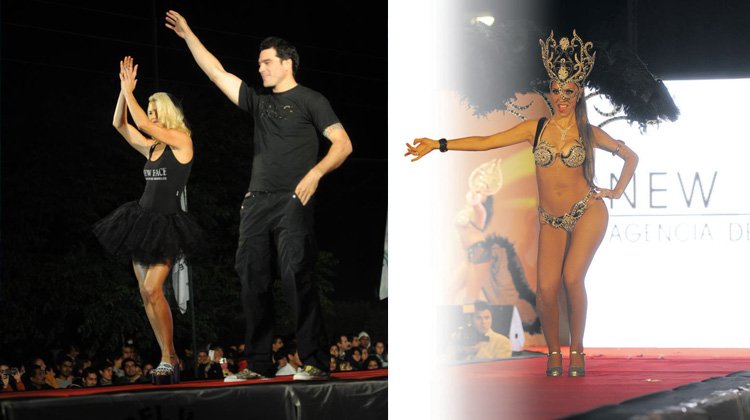 Pía Slapka y Hernán Drago en el Desfile Turismo Moda de Tafi del Valle
