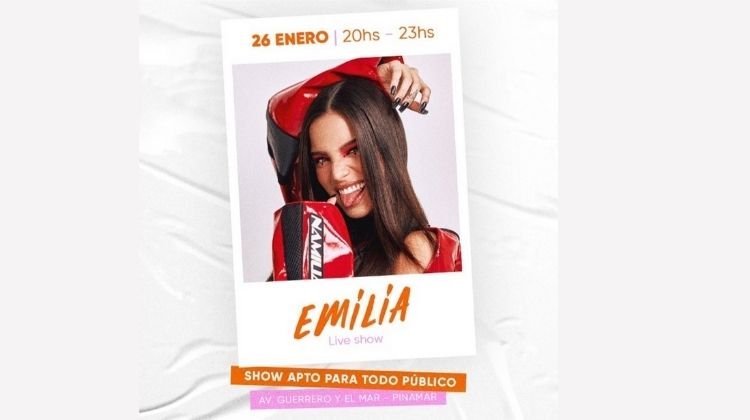 Emilia Mernes en Boutique Pinamar