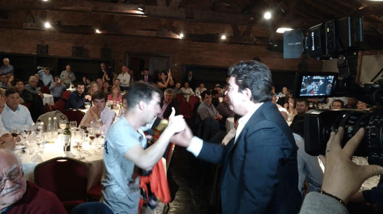 Nazareno Móttola en cena empresarios de la industria de La Matanza